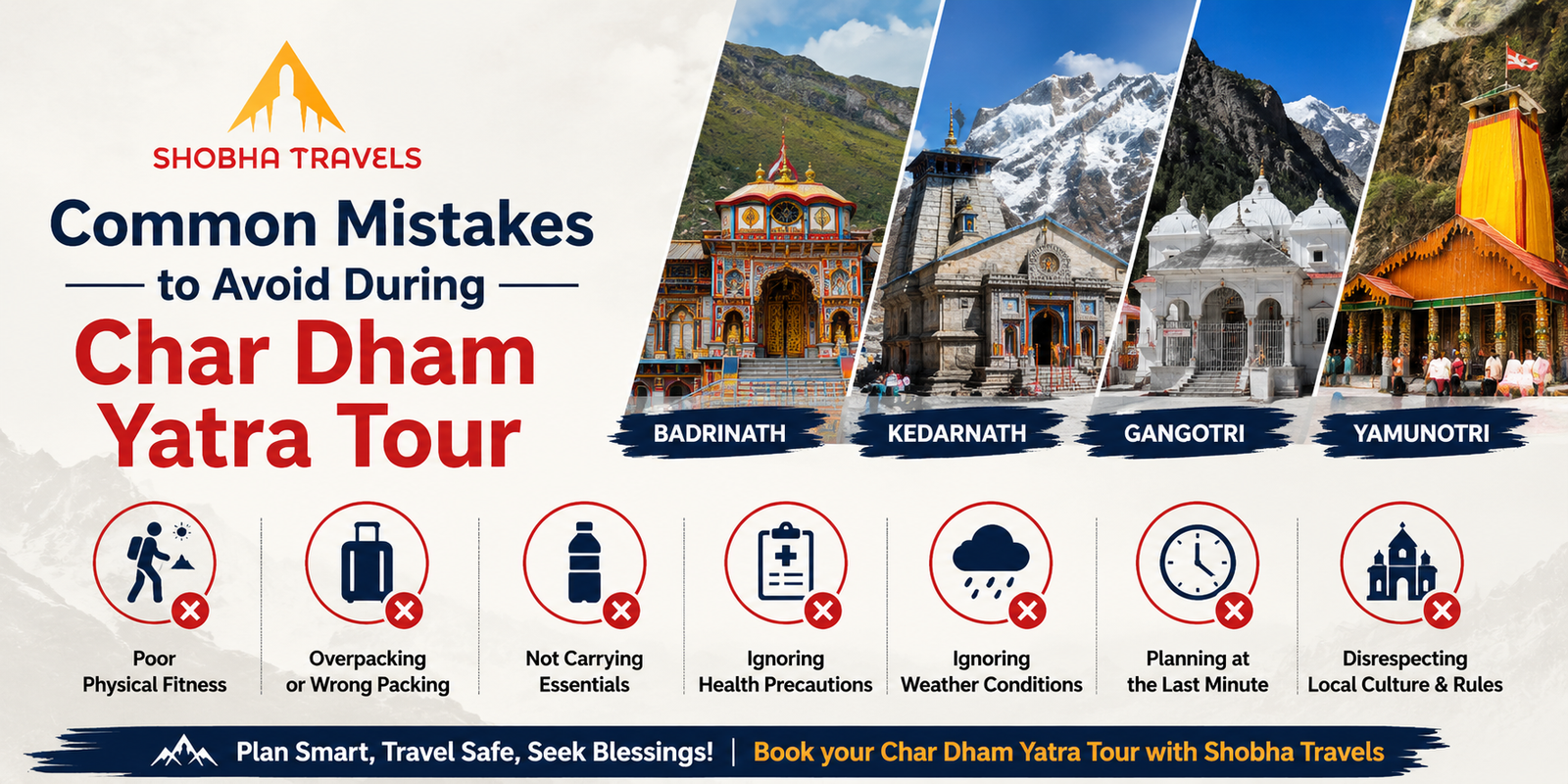 Common Mistakes to Avoid During Char Dham Yatra Tour